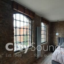 01. Secondary glazing lift out windows fitted over beautiful steel framed windows (East London, E1)