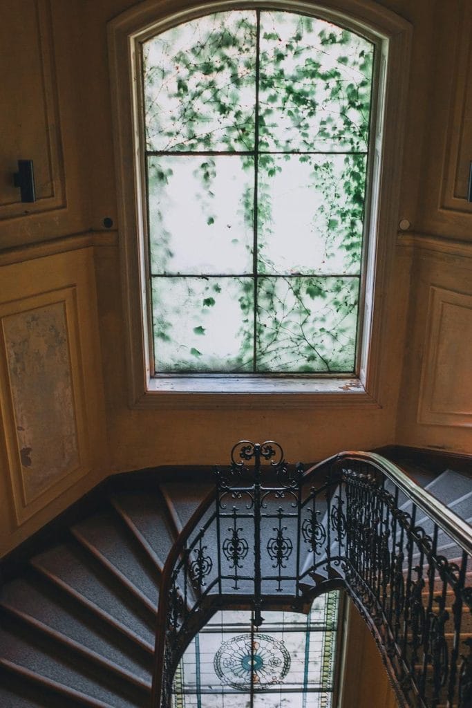 Image of a Window on a stair case in a Listed Building.